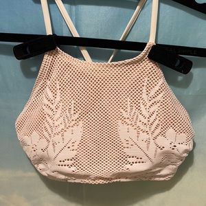 NWOT Xhilaration lace overlay tankini top Sz Med